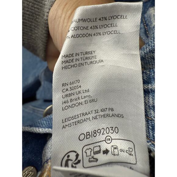 Free People We the Free Barrel-Leg Overalls Slouchy wide-leg Size M Excellent - Picture 6 of 7